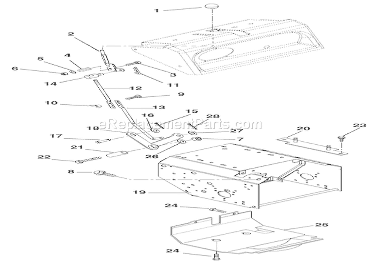 Speed Selector And Frame Diagram and Parts List for 924117 000101 Ariens Snow Blower