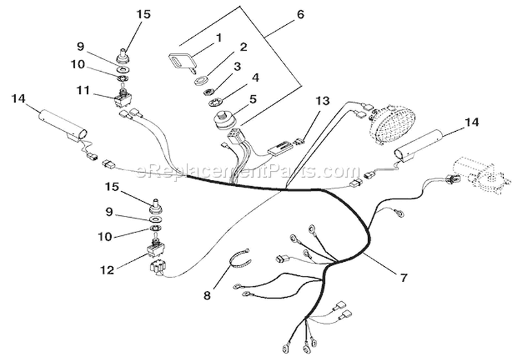 Electrical Diagram and Parts List for 924117 000101 Ariens Snow Blower