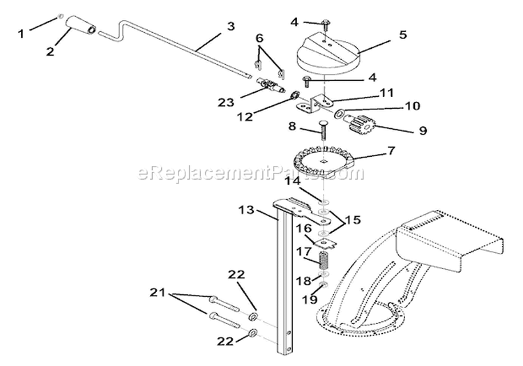 Discharge Chute - Manual Diagram and Parts List for 924125 000101 Ariens Snow Blower