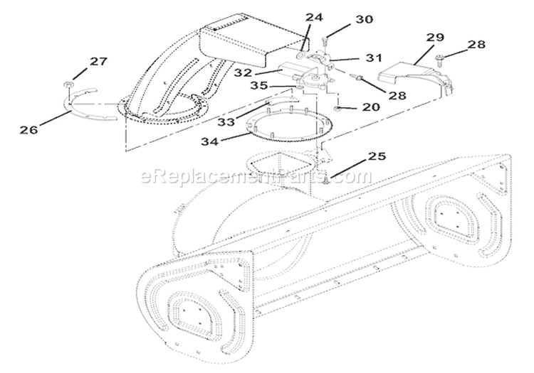 Discharge Chute - Electric Diagram and Parts List for 924517 000101 Ariens Snow Blower