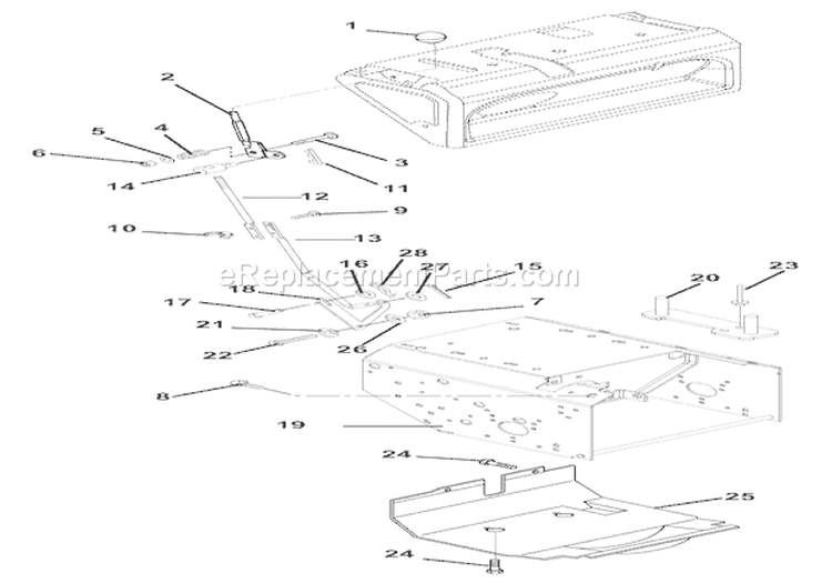 Speed Selector And Frame Diagram and Parts List for 924125 000101 Ariens Snow Blower