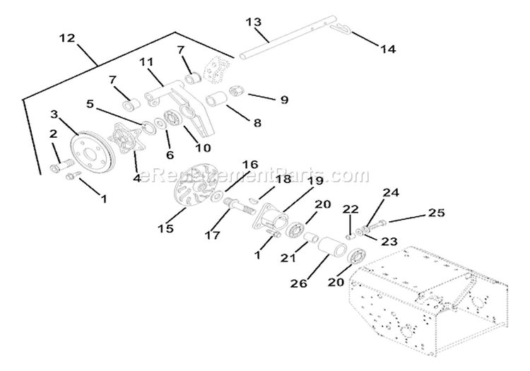 Friction Wheel Drive Diagram and Parts List for 924125 000101 Ariens Snow Blower