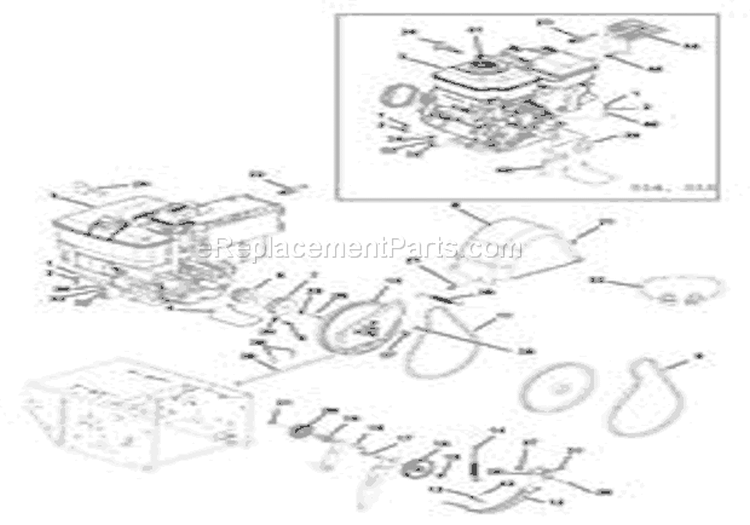 Engine And Belt Drive Diagram and Parts List for 926001 010001 Ariens Snow Blower