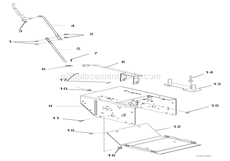 Speed Selector And Frame Diagram and Parts List for 926003 000101 Ariens Snow Blower