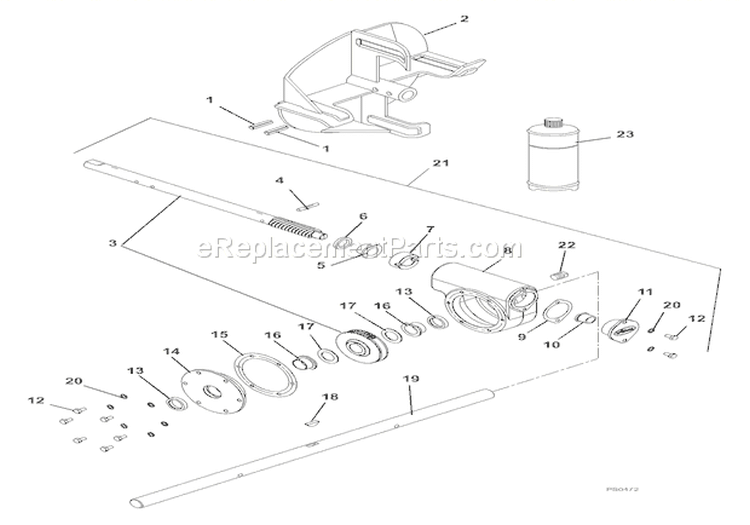 Gear Case-Cast Iron Diagram and Parts List for 926004 000101 Ariens Snow Blower