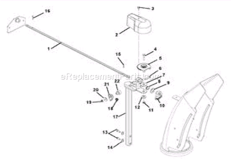 Discharge Chute Diagram and Parts List for 926007 000101 Ariens Snow Blower