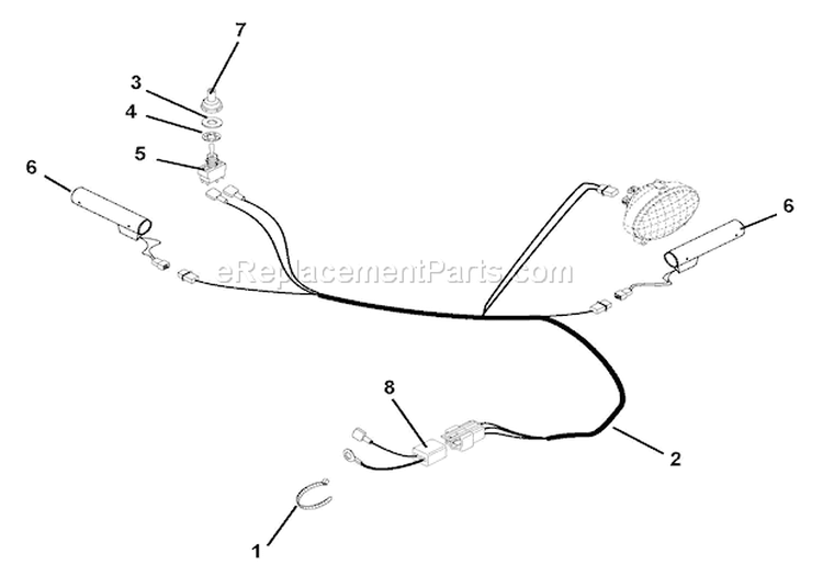 Electrical Diagram and Parts List for 926008 000101 Ariens Snow Blower
