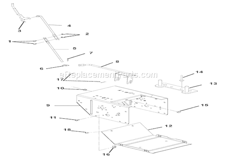 Speed Selector And Frame Diagram and Parts List for 926001 010001 Ariens Snow Blower