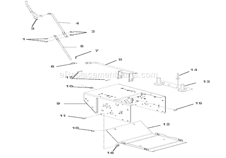 Speed Selector And Frame Diagram and Parts List for 926016 000201 Ariens Snow Blower