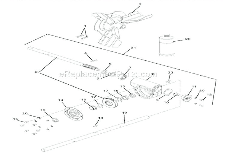 Gear Case Cast Iron Diagram and Parts List for 926016 002001 Ariens Snow Blower