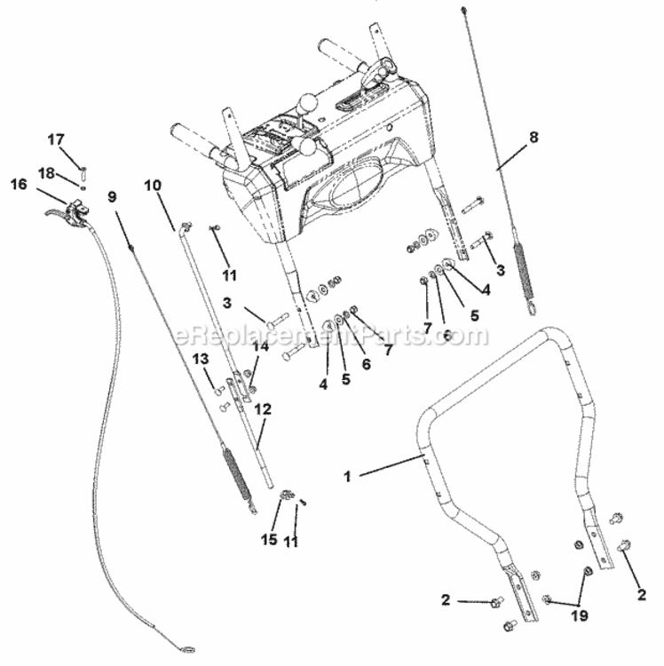 Page H Diagram and Parts List for 926057 000101- Ariens Power Broom