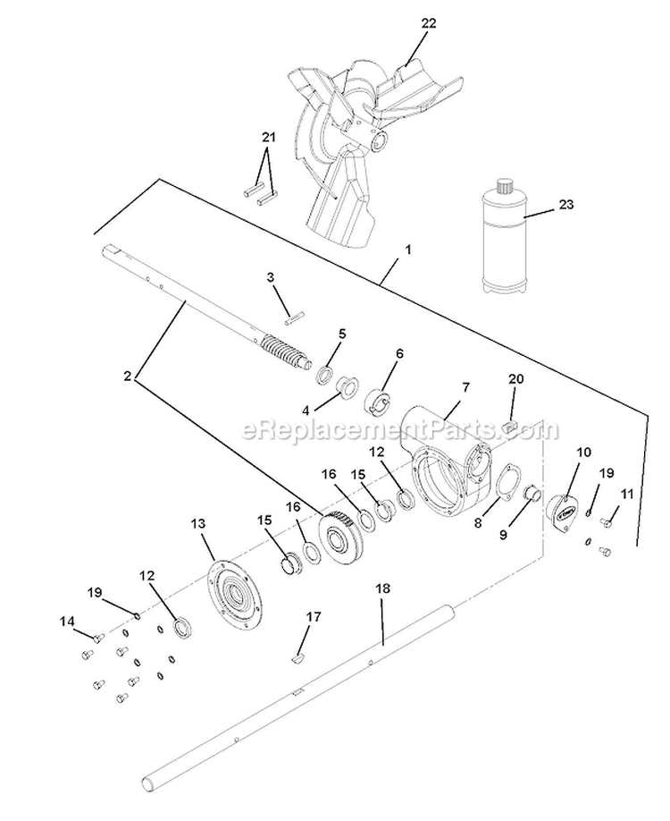 Page G Diagram and Parts List for 926105 000101 Ariens Snow Blower