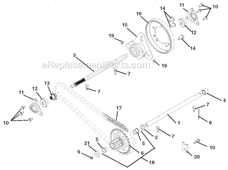 Page I Diagram and Parts List for 926105 000101 Ariens Snow Blower