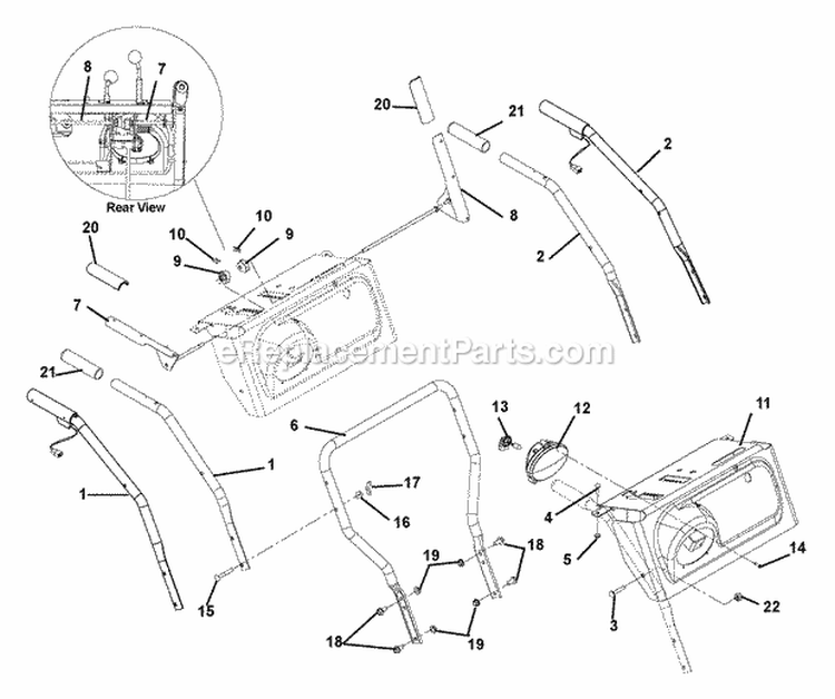 Gear Case-Cast Iron Diagram and Parts List for 926300 000260 Ariens Snow Blower