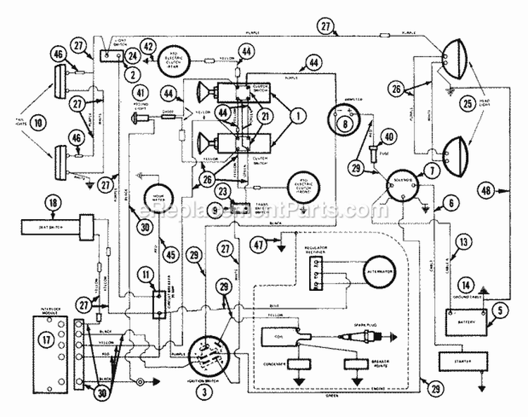 Frame, Steering, Front Wheel Diagram and Parts List for 931024 000101 Ariens Lawn Tractor