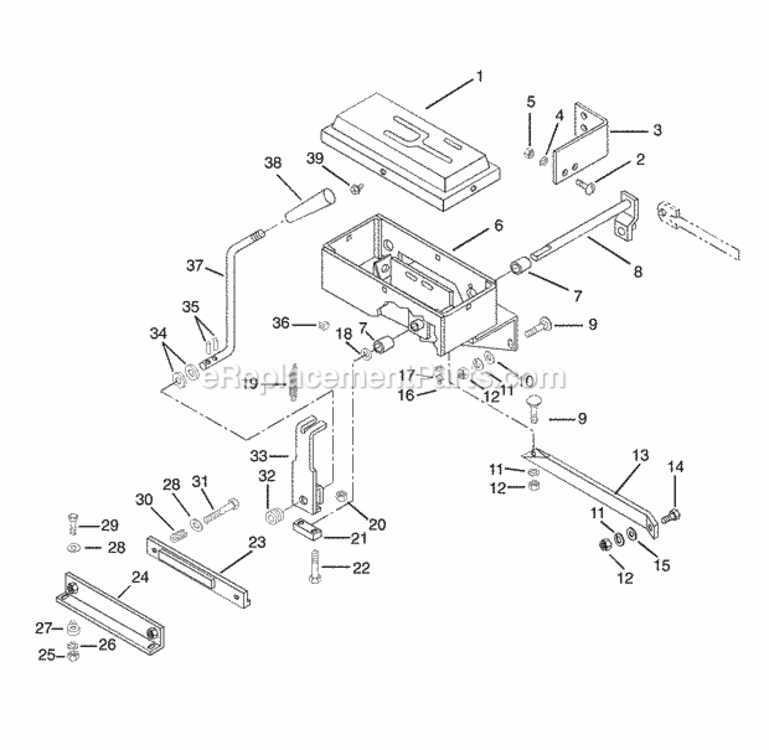 Page P Diagram and Parts List for 931038 000101 Ariens Lawn Tractor