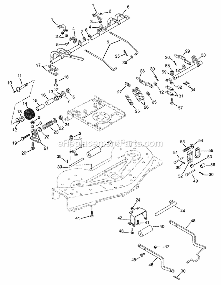 Page W Diagram and Parts List for 931019 006501 Ariens Lawn Tractor