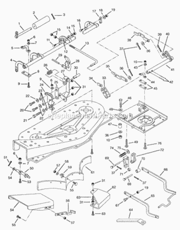 Page Z Diagram and Parts List for 931038 000101 Ariens Lawn Tractor