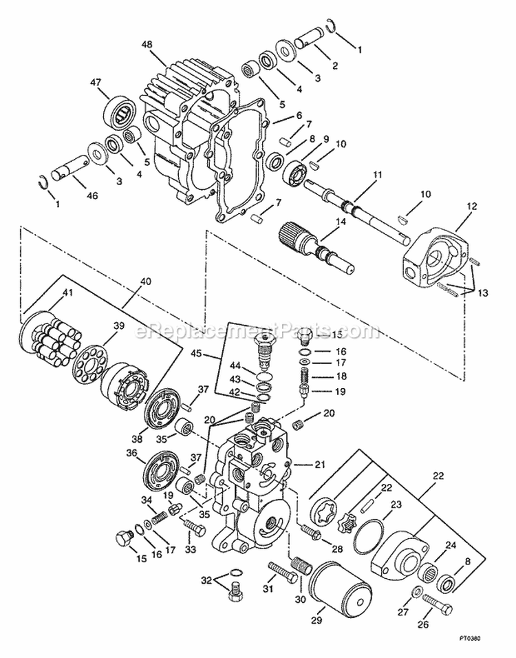 Rear Axle Diagram and Parts List for 931302 000101 Ariens Lawn Tractor