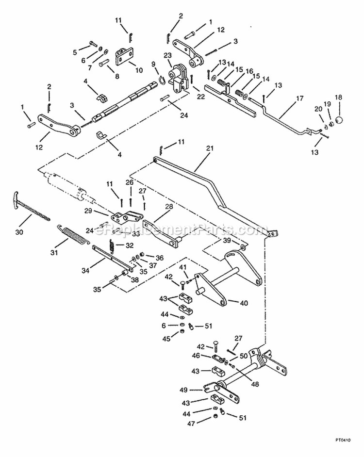 Rear Power Take Off (Pto) Diagram and Parts List for 931302 000101 Ariens Lawn Tractor