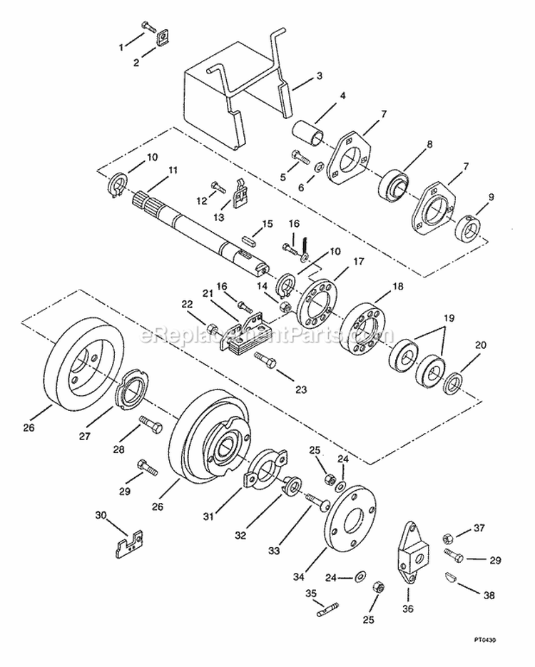 Steering Hydraulic Diagram and Parts List for 931302 000101 Ariens Lawn Tractor