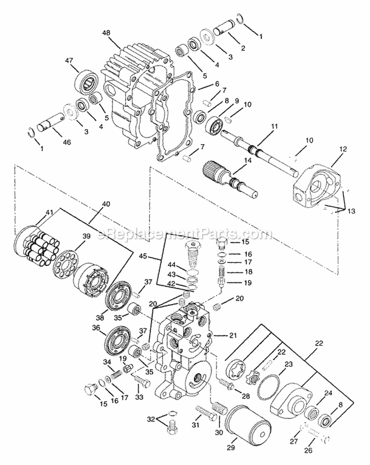Neutralizer And Brake Linkage Diagram and Parts List for 931302 000126 Ariens Lawn Tractor