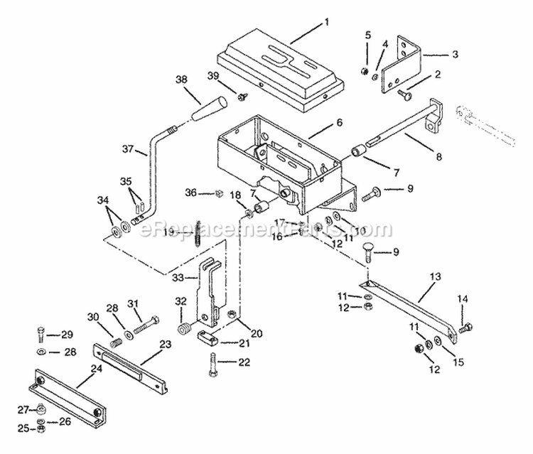Steering Hydraulic Diagram and Parts List for 931302 000126 Ariens Lawn Tractor