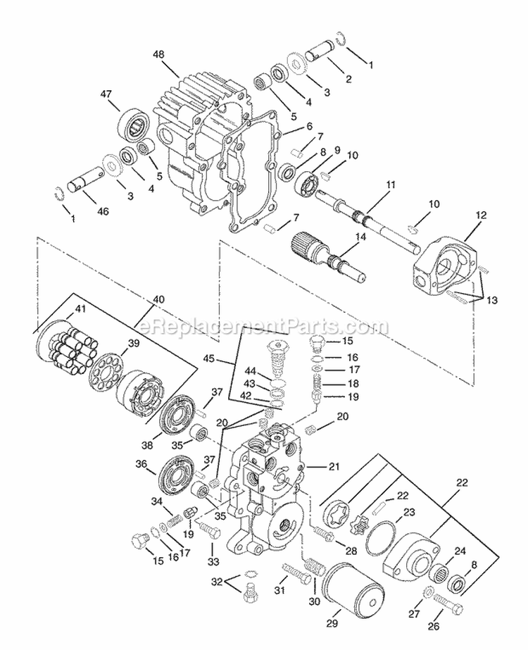 Rear Axle Diagram and Parts List for 931303 000101 Ariens Lawn Tractor