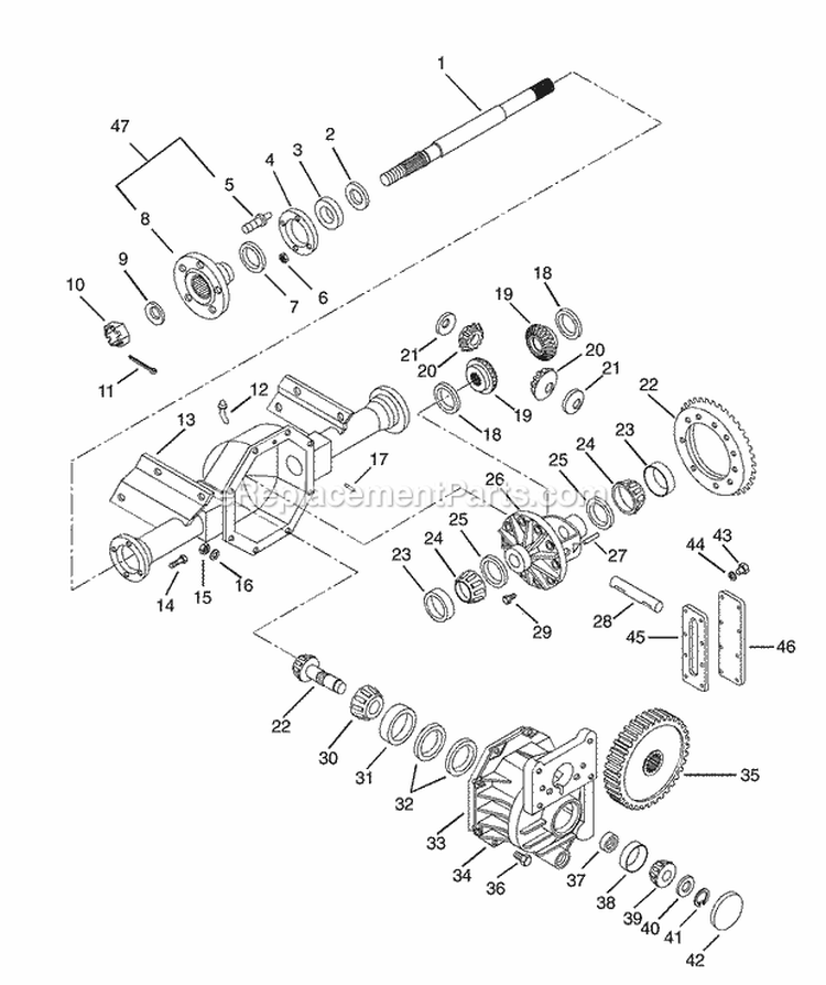 Steering Diagram and Parts List for 931303 000101 Ariens Lawn Tractor