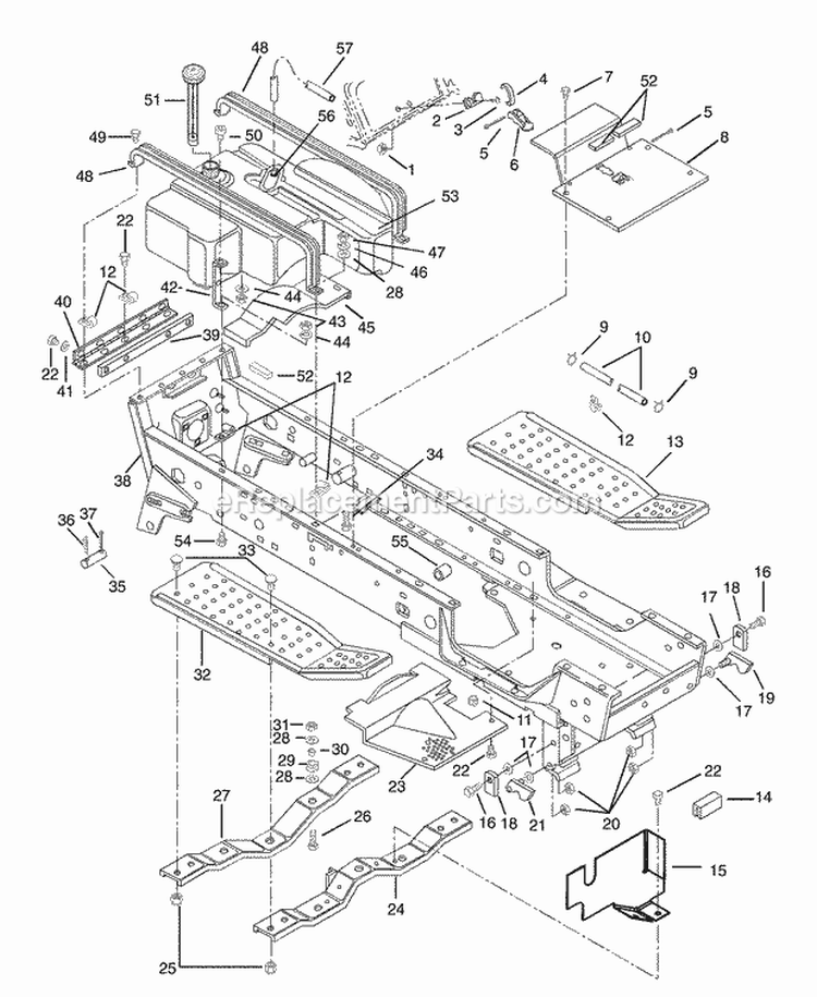 Hydraulic Lift System Diagram and Parts List for 931303 000101 Ariens Lawn Tractor