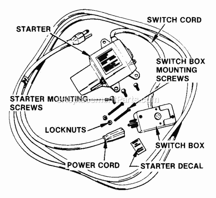 Electric Starter Kit 120 V Diagram and Parts List for 932004 026001 Ariens Snow Blower