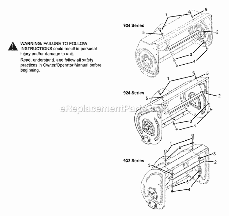 Front Weight Kit Diagram and Parts List for 724065  Ariens Snow Blower