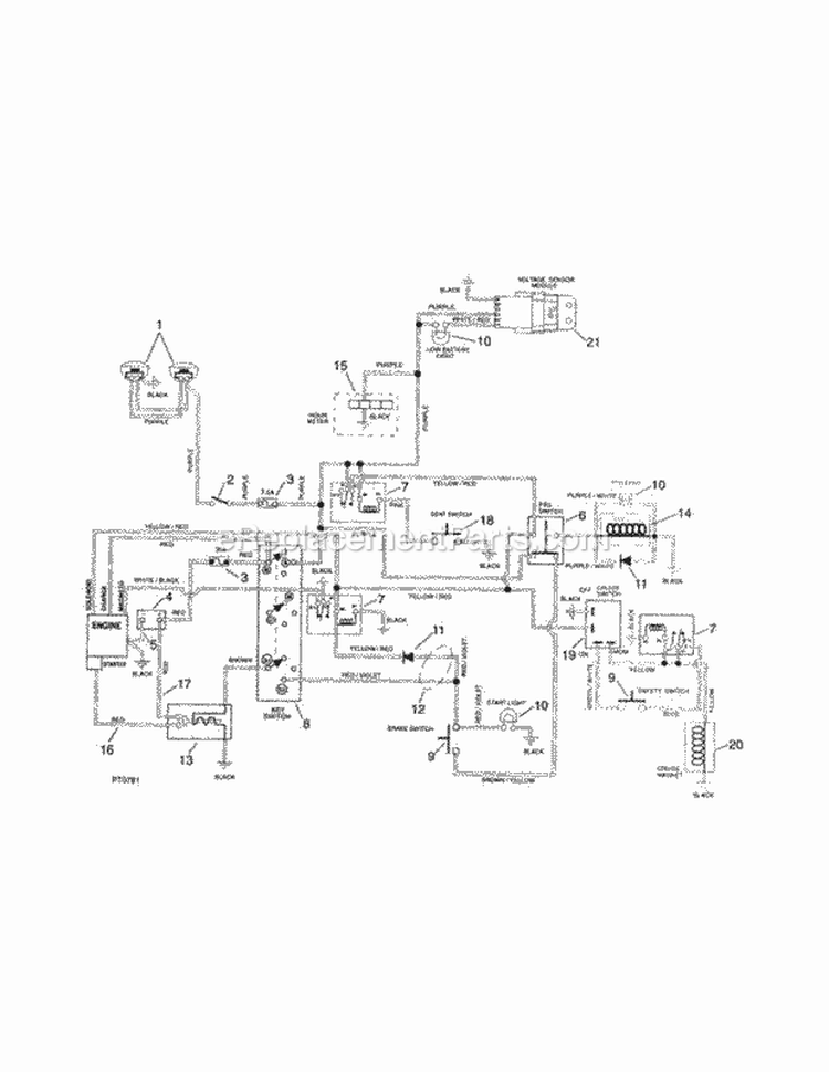 Page N Diagram and Parts List for 936019 000901 Ariens Lawn Tractor