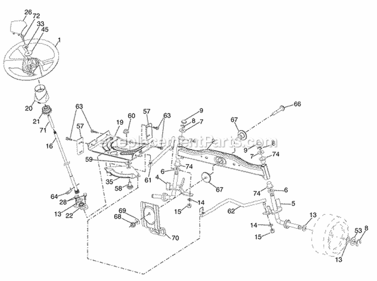 Page I Diagram and Parts List for 936038 000101 Ariens Lawn Tractor