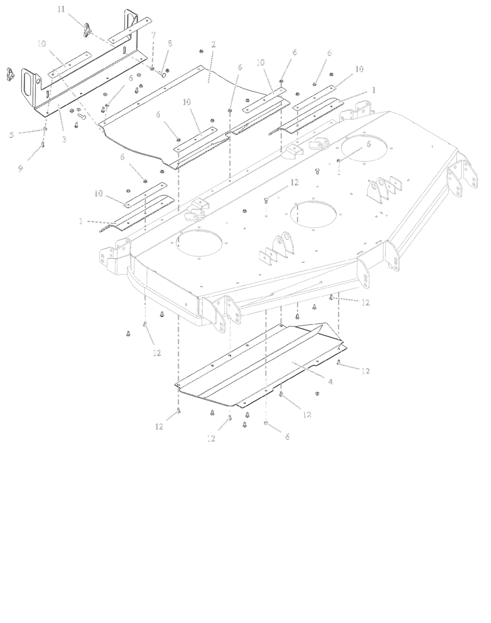 Discharge Chute - 60-Inch - Rd Diagram and Parts List for 997314 001500 - 001999 Ariens Lawn Tractor