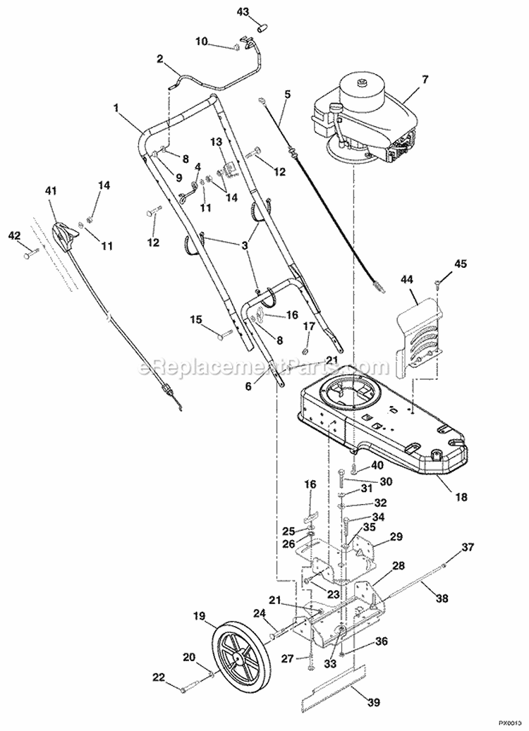 Spindle, Belt & Guards Diagram and Parts List for 946501 079023 Ariens Trimmer