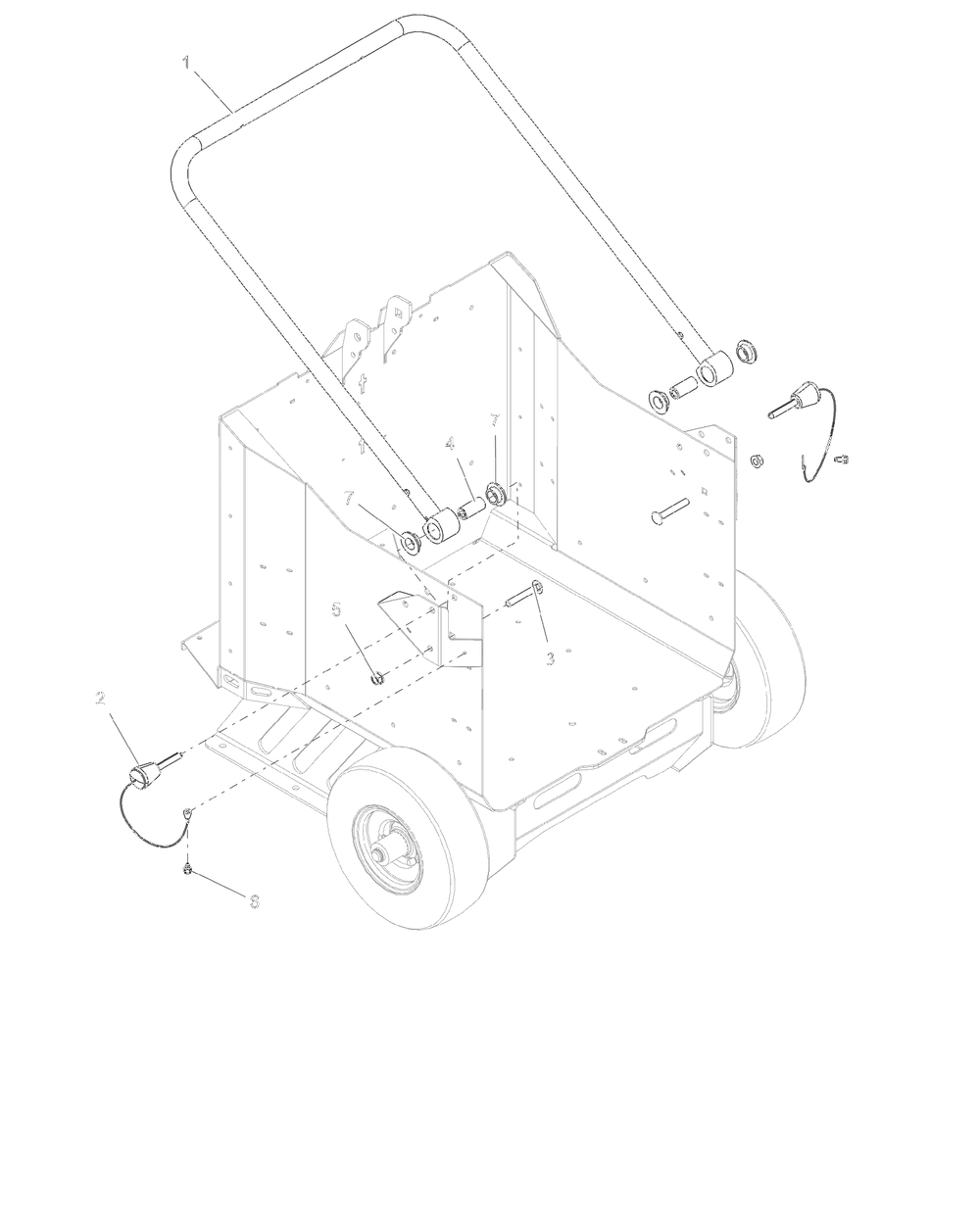 Handle Diagram and Parts List for 897003 001000 + Ariens Miscellaneous