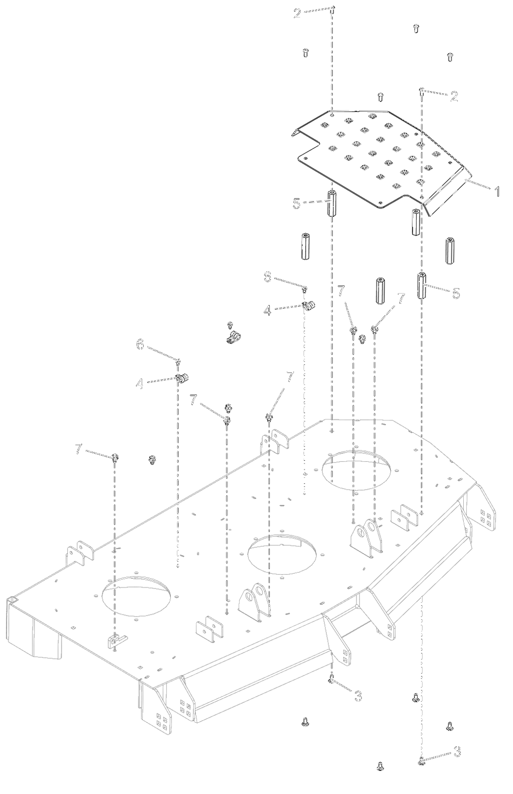Deck Step Platform - 52-Inch - Sd Diagram and Parts List for 998302 000500 - 000999 Ariens Lawn Tractor