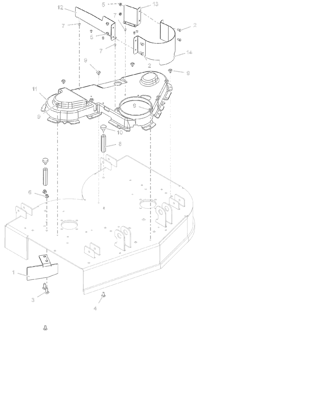 Deck Guards And Baffle - 32-Inch Diagram and Parts List for 994302 000101 + Ariens Lawn Tractor Accessories