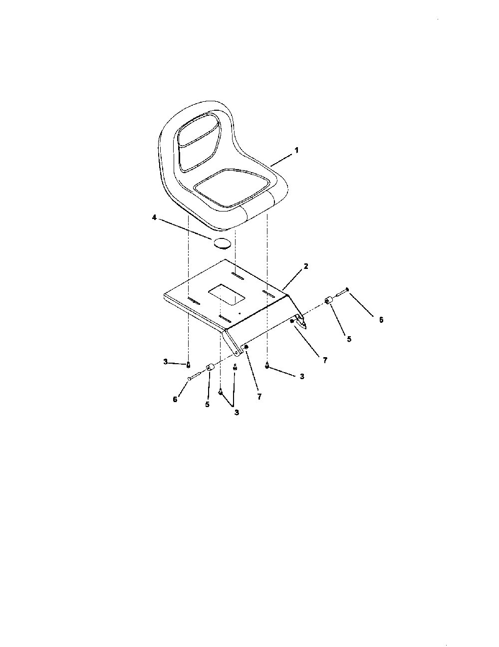 Seat & support Diagram and Parts List for 91600200  Ariens Lawn Mower