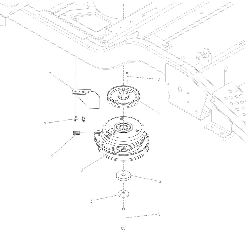 Clutch Diagram and Parts List for 991590 095000 + Ariens Lawn Tractor