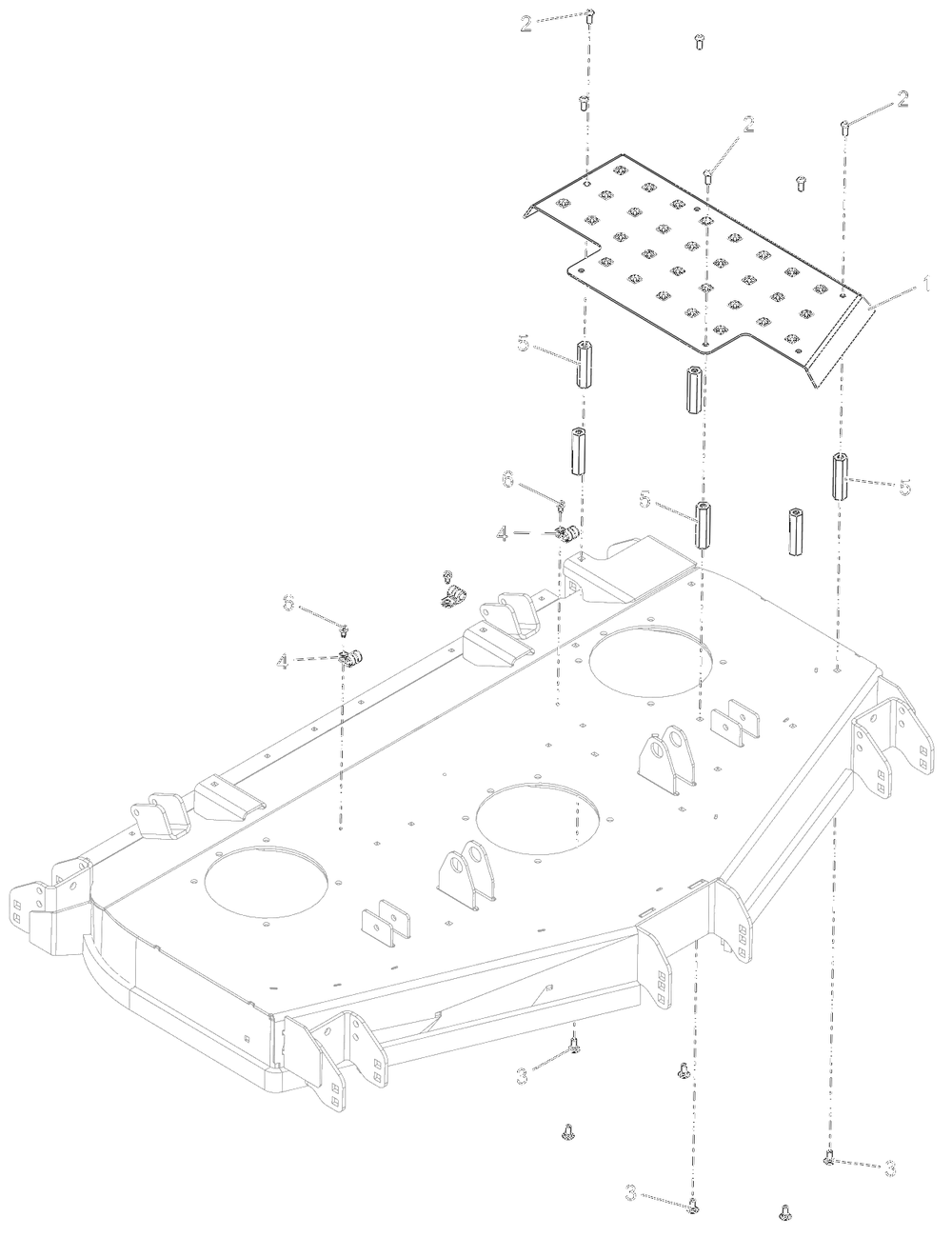 Deck Step Platform - 52-Inch - Rd Diagram and Parts List for 998305 000101 - 000499 Ariens Lawn Tractor