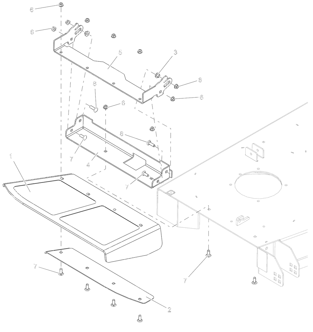 Discharge Chute - 52-Inch And 60-Inch - Sd Diagram and Parts List for 997311 001500 - 001999 Ariens Lawn Tractor