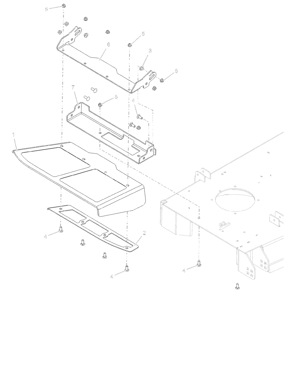 Discharge Chute - Sd Diagram and Parts List for 998302 000500 - 000999 Ariens Lawn Tractor