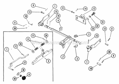 Rear Rock Shaft Diagram and Parts List for 931026 000101 Ariens Lawn Tractor