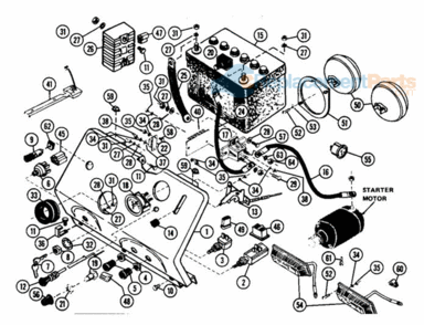 Dash, Controls & Electrical Diagram and Parts List for 931026 000101 Ariens Lawn Tractor
