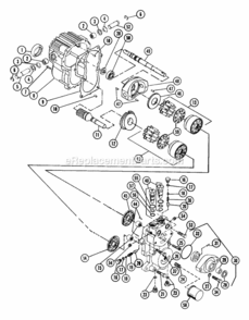 Sunstrand Transmission Diagram and Parts List for 931026 000101 Ariens Lawn Tractor