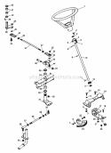 Steering Diagram and Parts List for 934020 000101 Ariens Lawn Tractor