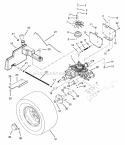 Hydrostatic Drive Diagram and Parts List for 934025 000101 Ariens Lawn Tractor