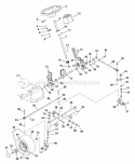Steering Diagram and Parts List for 934027 000101 Ariens Lawn Tractor